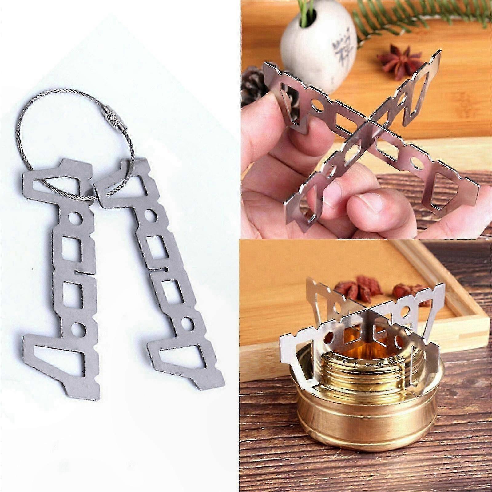 Portable Camping Cookware Stove Stand with Pot Support Bracket for Outdoor Use