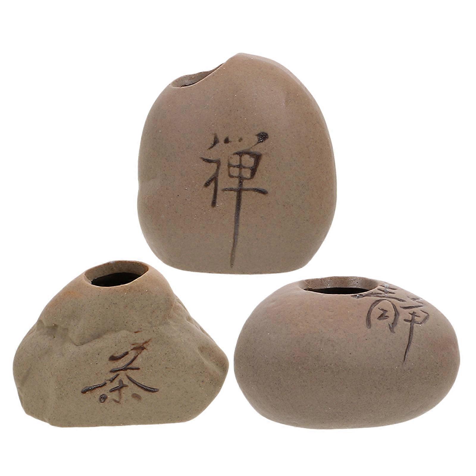 Ceramic Fish Tank Plant Pots for Shelf Decoration 9Pcs Set