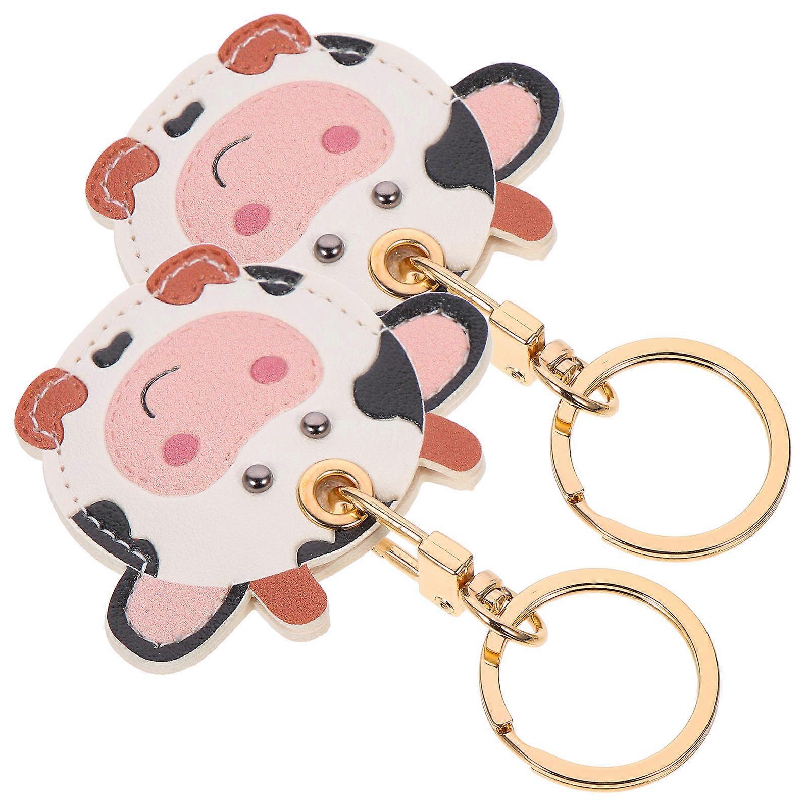 Keychain Hanging Decor Multi-Functional Cartoon Pattern Key Chain 8Pcs