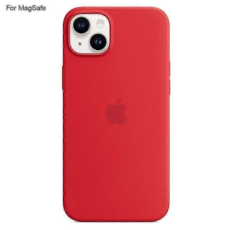 For iPhone 14 Plus Case Compatible with MagSafe Liquid Silicone Phone Back Cover [Induction Popover]