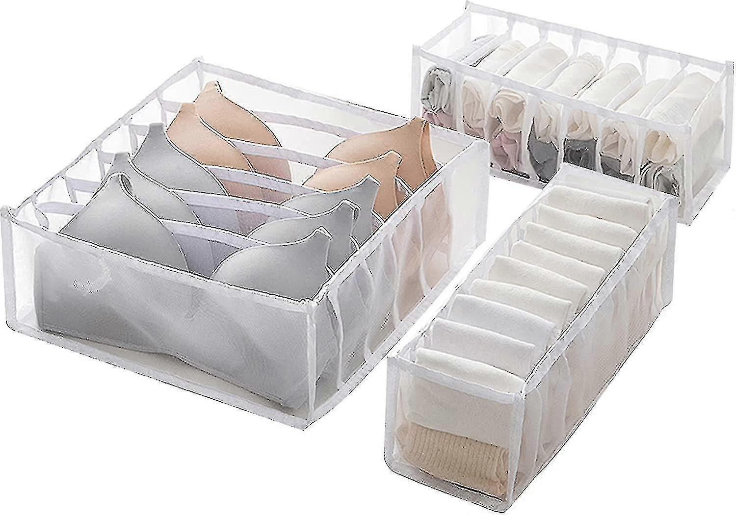 Pcs Foldable Storage Boxes, Underwear Drawer Storage Box, Washable Storage Box, Used For Storing Underwear, Bras And Socks