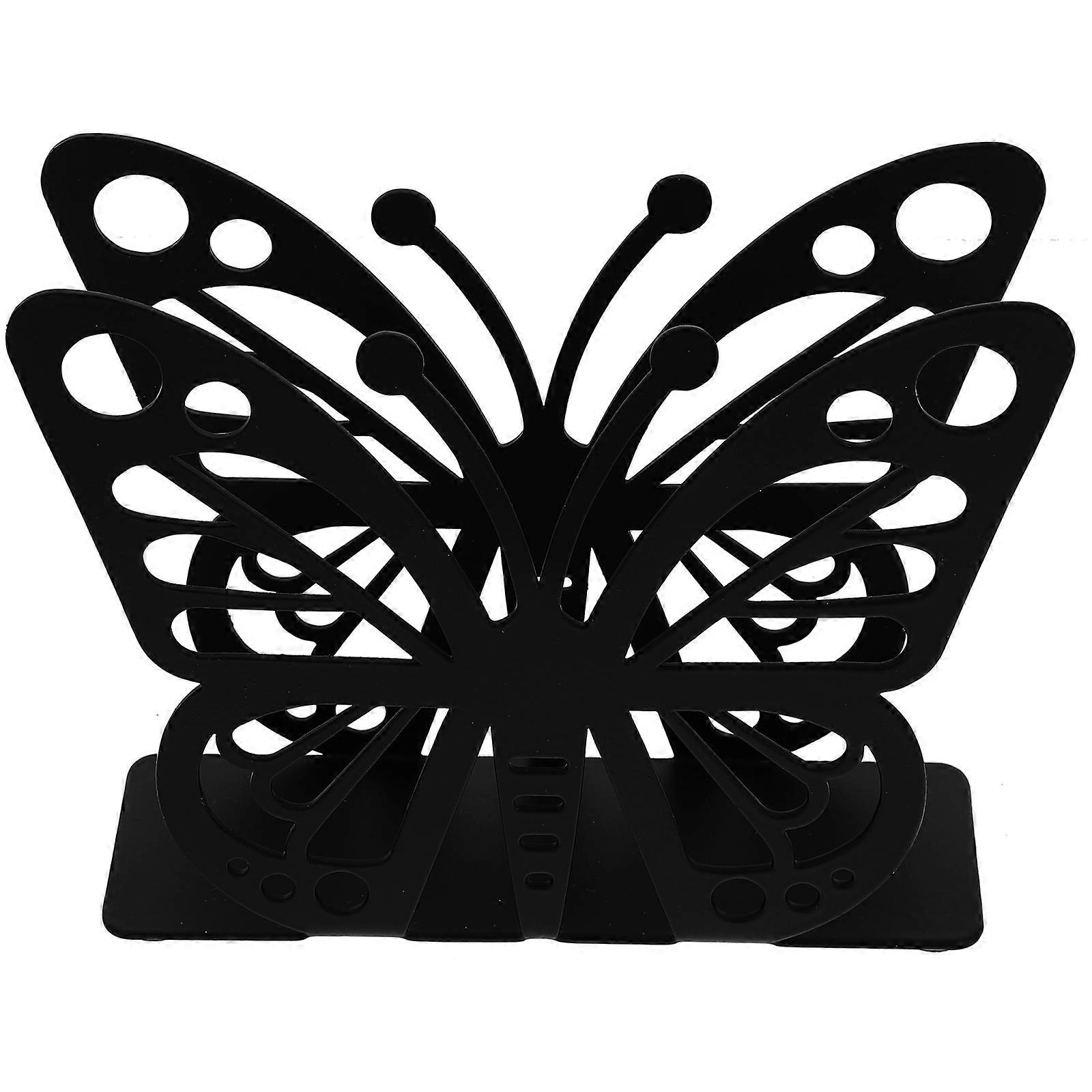 Decorative Napkin Stand 3Pcs Hollow Design For Hotel Restaurant And Family Gatherings In Black Color Functional Napkin Organizer