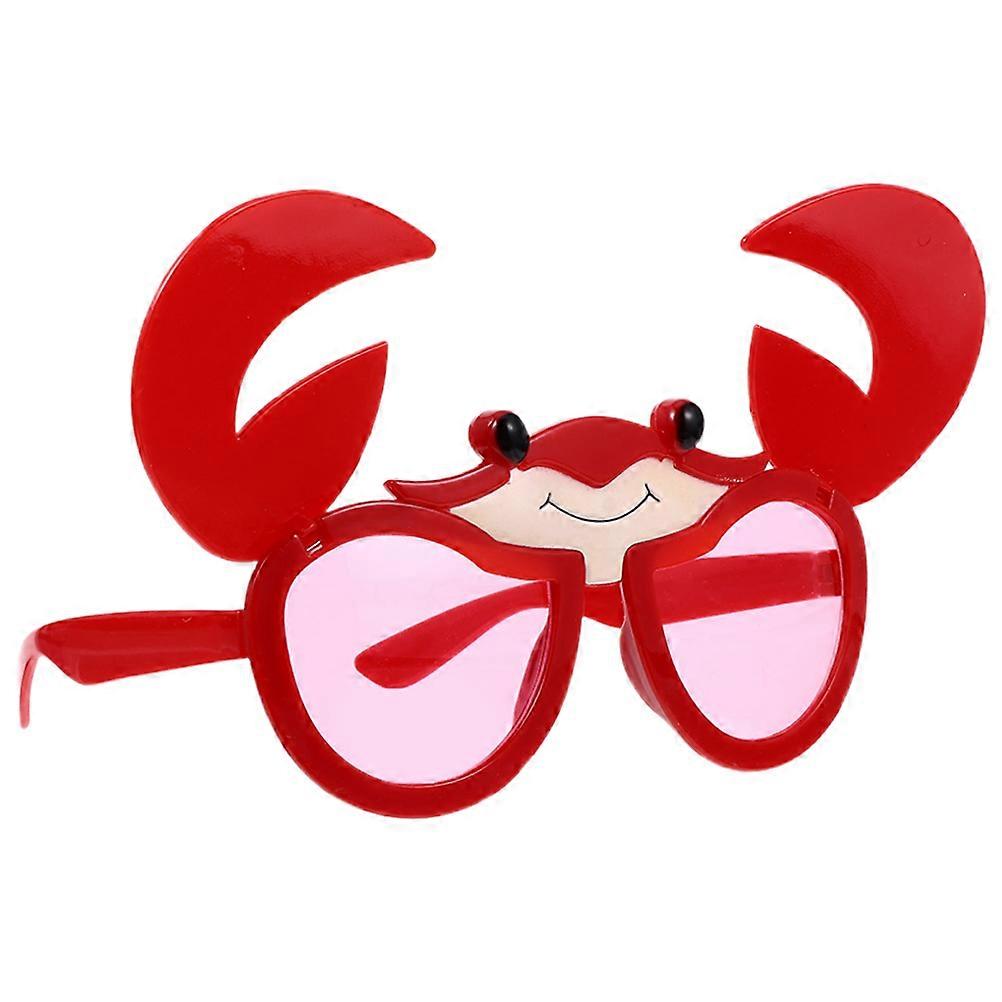 Funny Party Eyeglasses for Beach 2Pcs Red Crab Themed Sunglasses