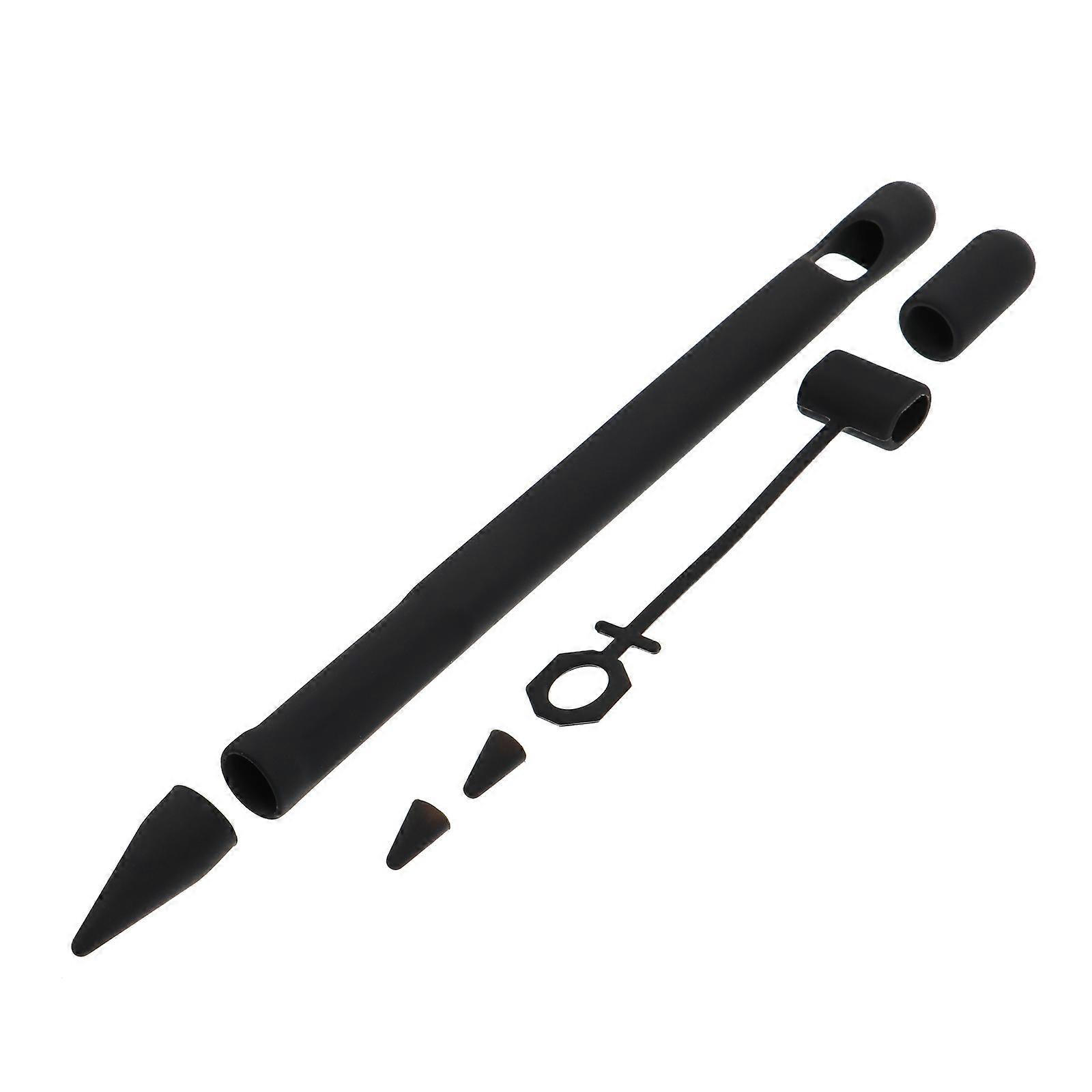 Protective Silicone Stylus Pen Cover for Pencil Black Case