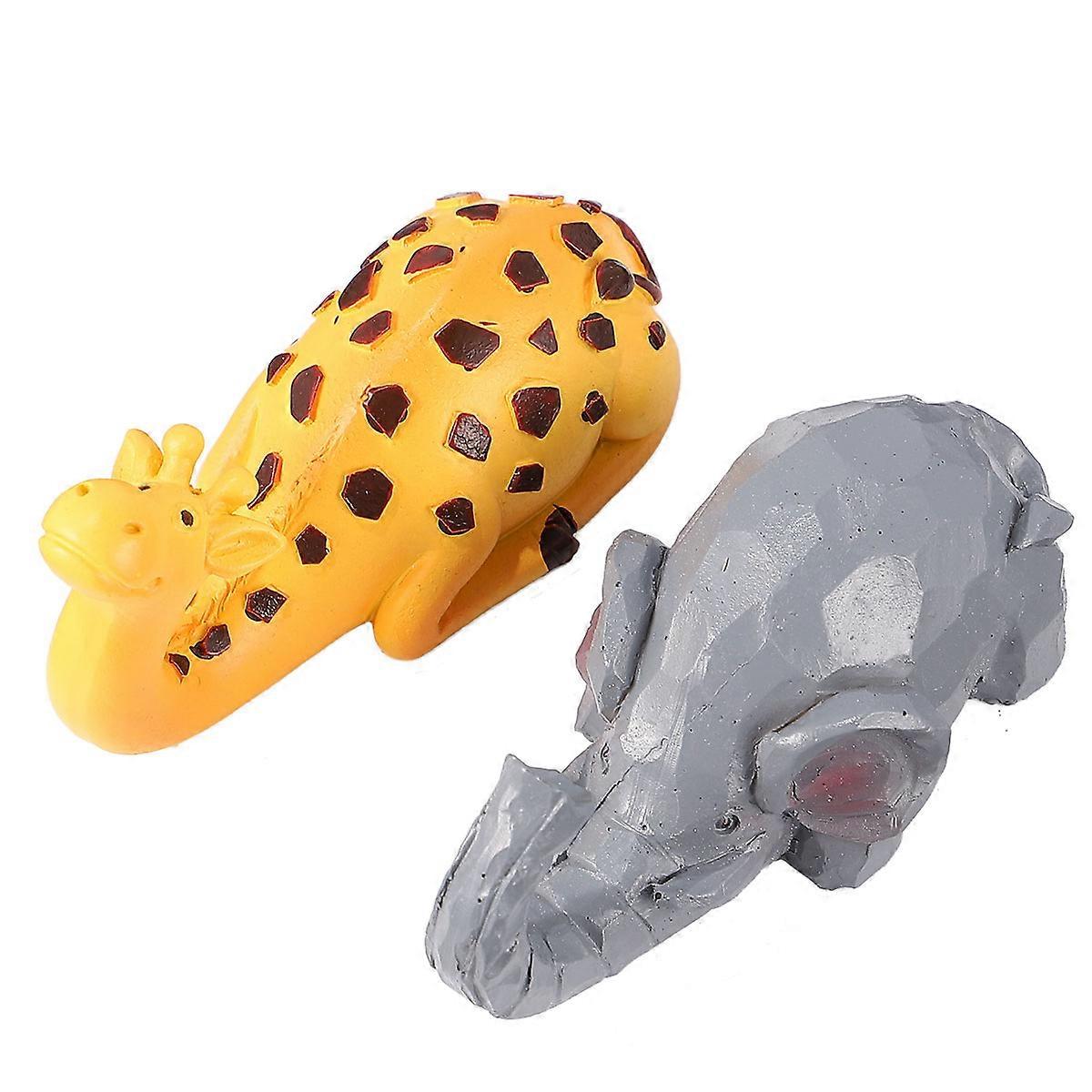 Animal Shaped Hooks 2Pcs Traceless Resin Hangers for Bathroom and Bedroom with Large Bearing Capacity and Assorted Color