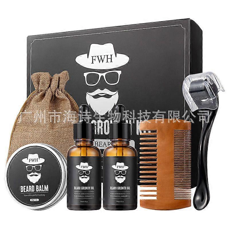 FWH Bartpflegeset Bartöl Bartcreme Bartöl Micronadelroller Set OEM 1