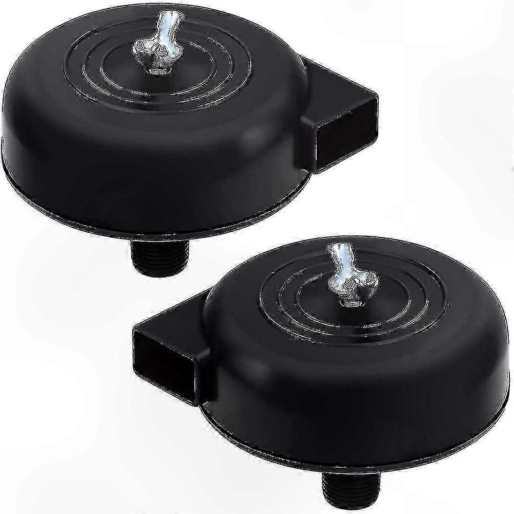 16mm Air Compressor Filter 2-Pack, 3/8" Male Thread, Compatible with Quiet Compressors, Durable Black Design