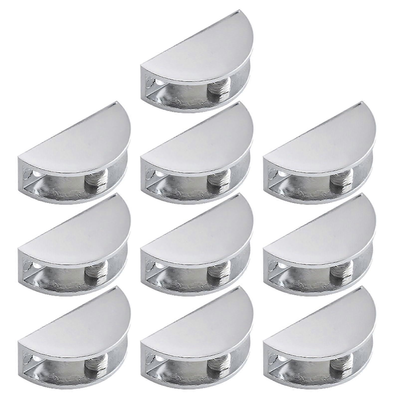 Glass Clamps Pack Of 10 Zinc Alloy Fixing Clips For Secure Display And Decor Easy Installation