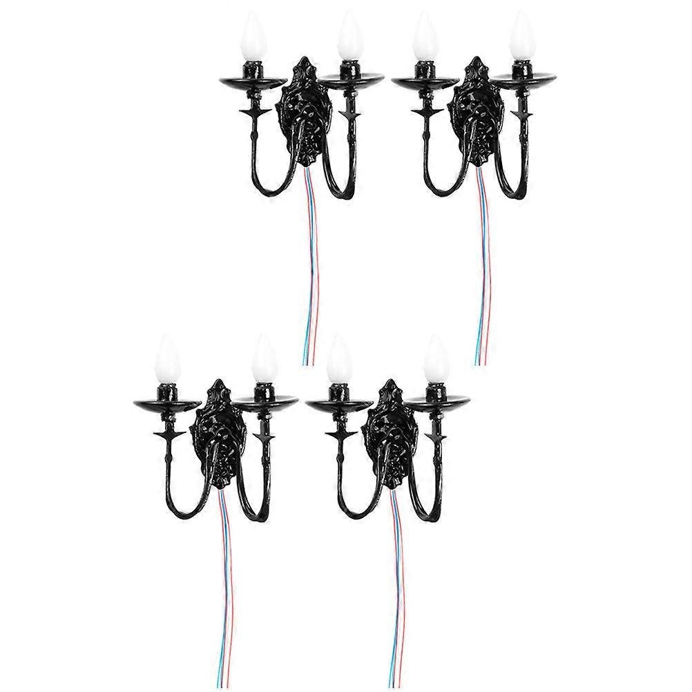 Micro Landscaping Lamp Decor Mini Wall Lamp Model for Decorative Use 8Pcs