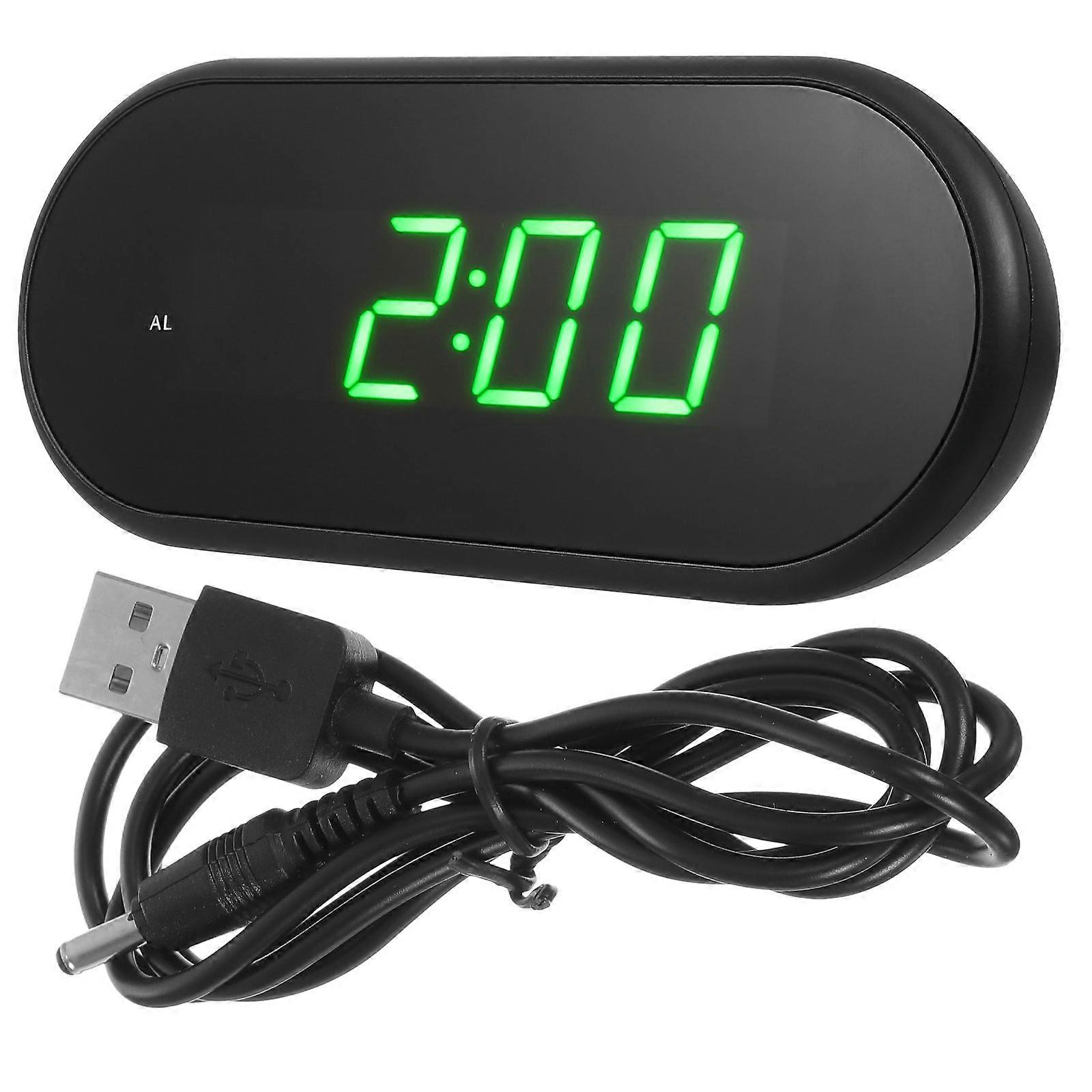 Home Desktop Clock Digital LED Alarm Clock with Cable 2Pcs