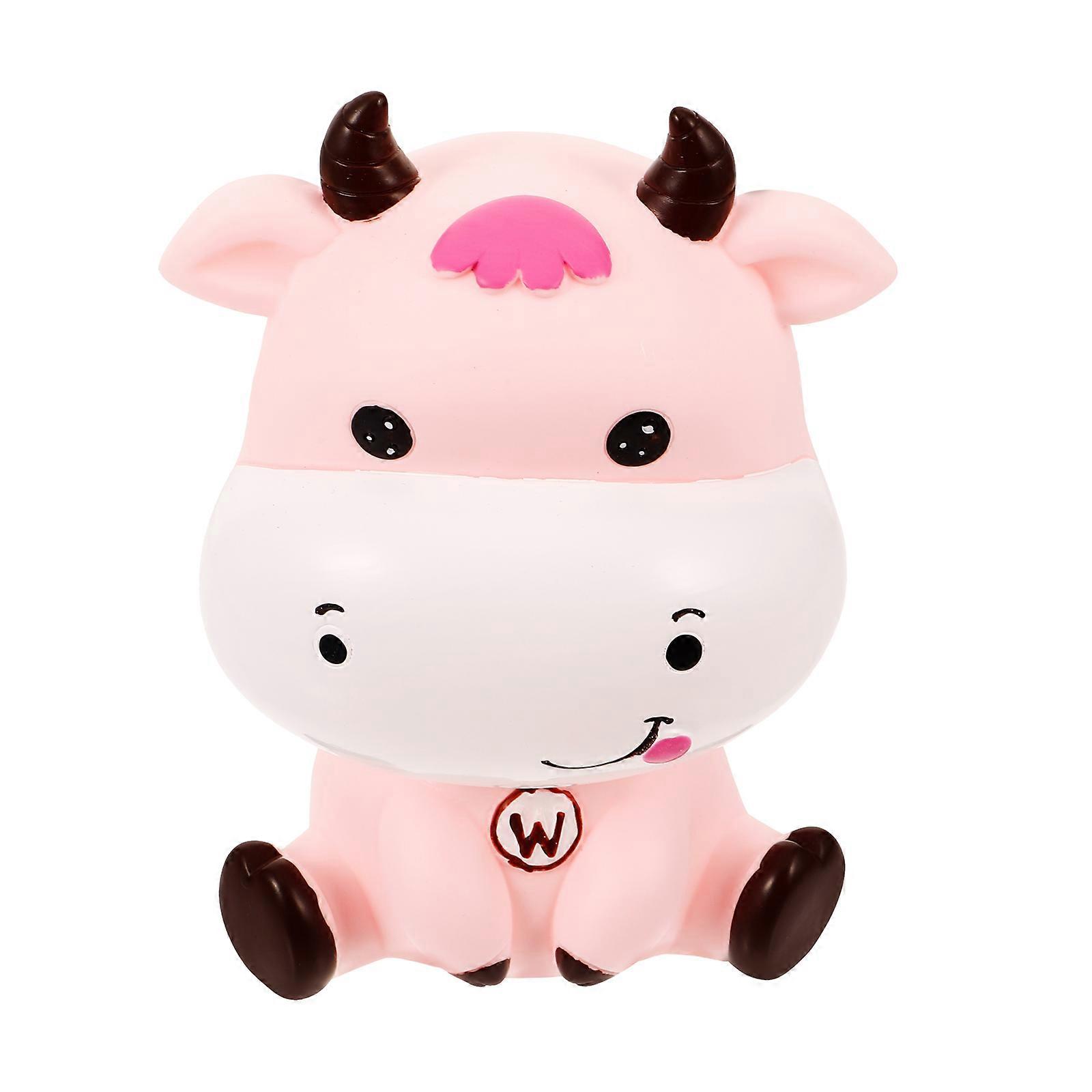 Saving Pot Ornament for Storage 2Pcs Ox Shape Piggy Bank Desktop Decoration