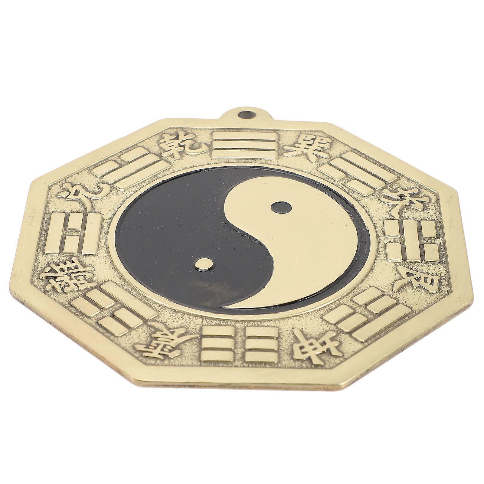 Eight Diagrams Mirror Wall Hanging Ornament Avoid Evil Antique Style Home Decoration 11.50X11.00X0.20CM 1Pack