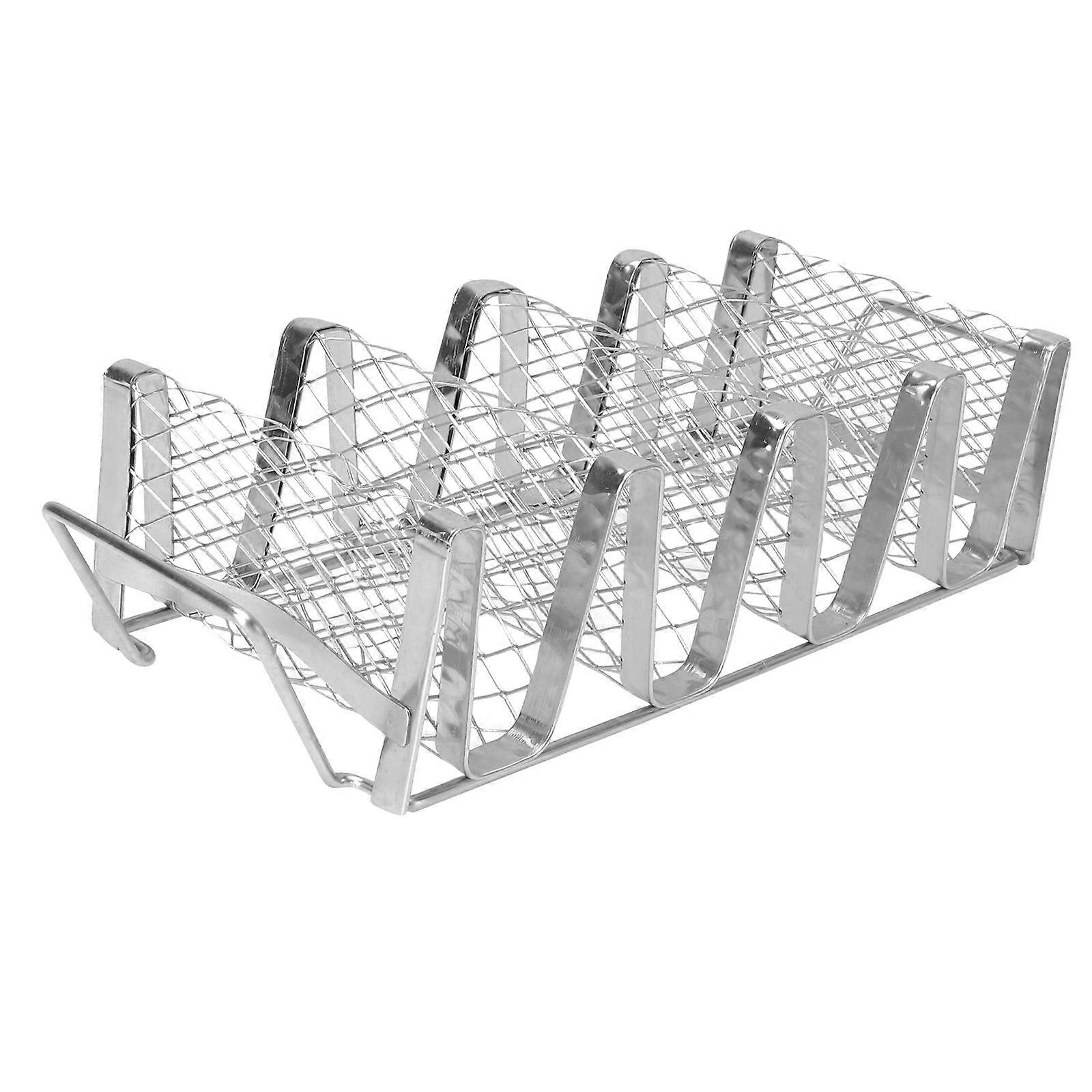 Taco Holder Stainless Steel Stand for Kitchen Use 3Pcs Silver Set