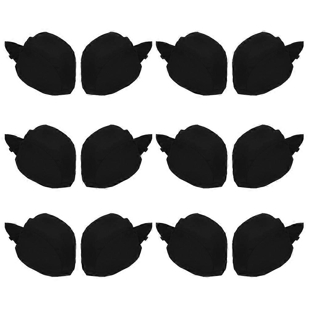 36Pcs Unisex Elastic Japanese Chef Hat for Cooking Black Culinary Hats