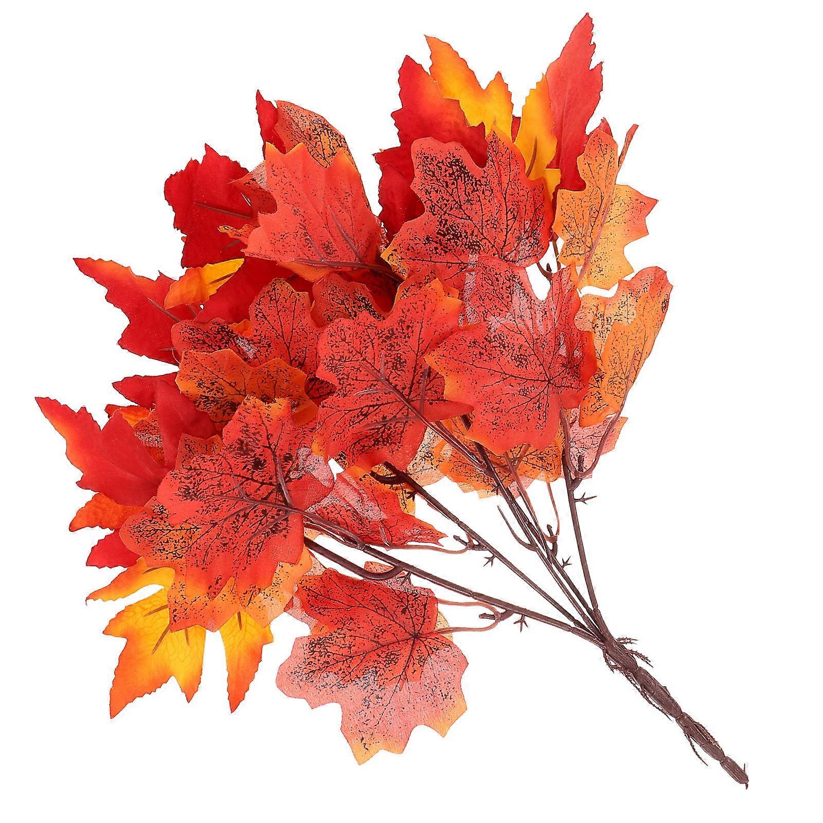 Artificial Maple Leaves Autumn Easy to Clean Office Workers 35x26cm 1Pack