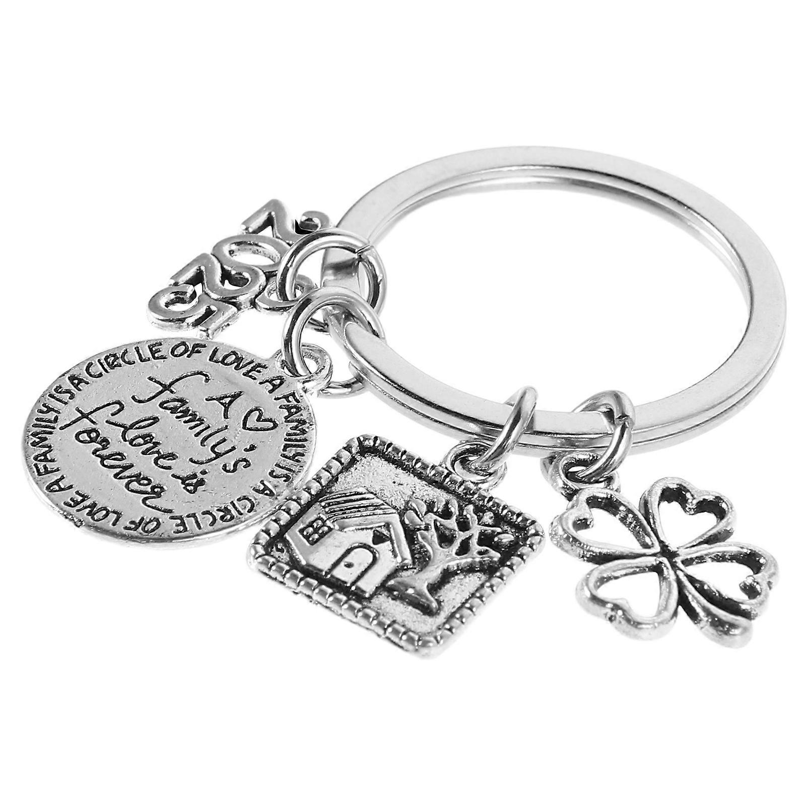 House Backpack Charm Keychain for Housewarming 4Pcs Unique Portable Decoration