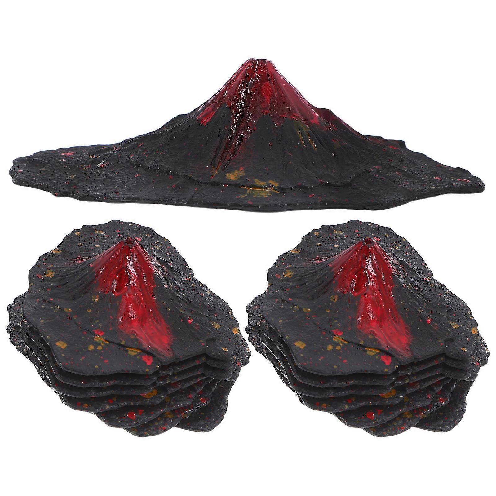 Plastic Simulation Volcano Statue Bonsai Decoration Teaching Aid 3.5cm Compact and Portable 80Pcs