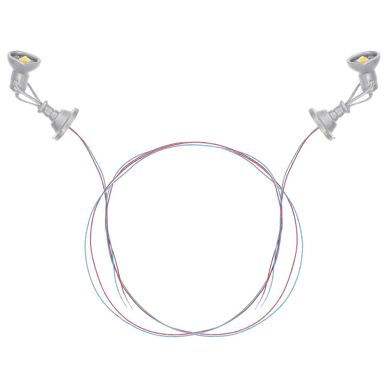 Train Signal Lamp Model Railway Train Light 2Pcs Simulation Road Lights for Toys