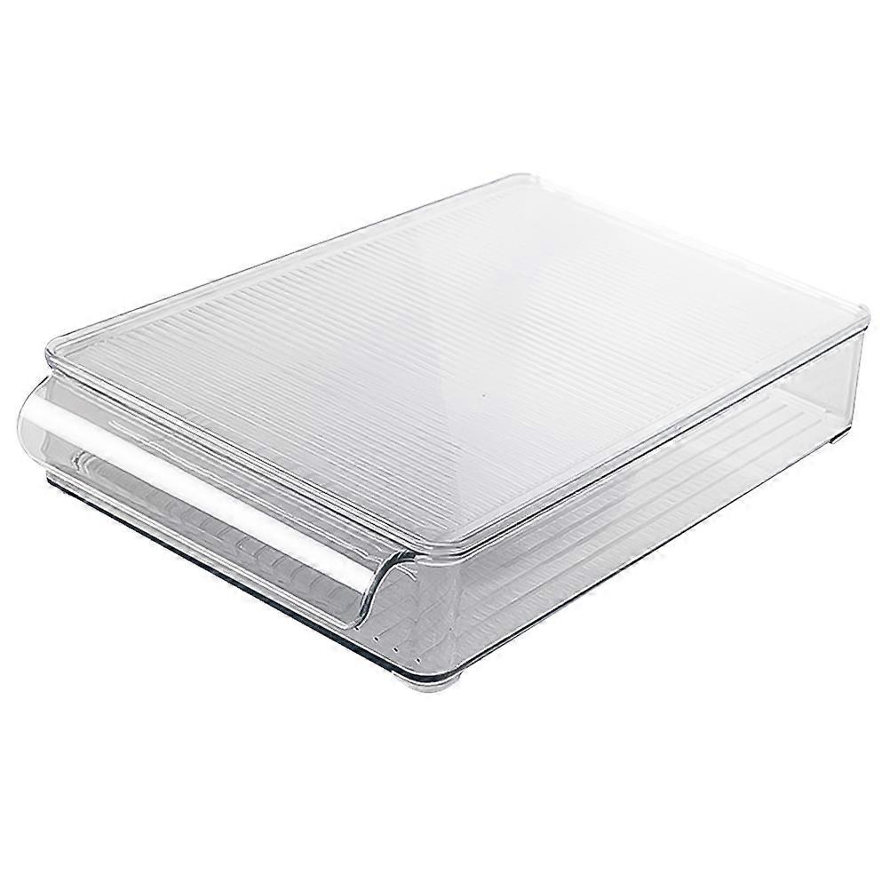 Dumplings Holder Pet Transparent Storage Box for Fridge 2Pcs