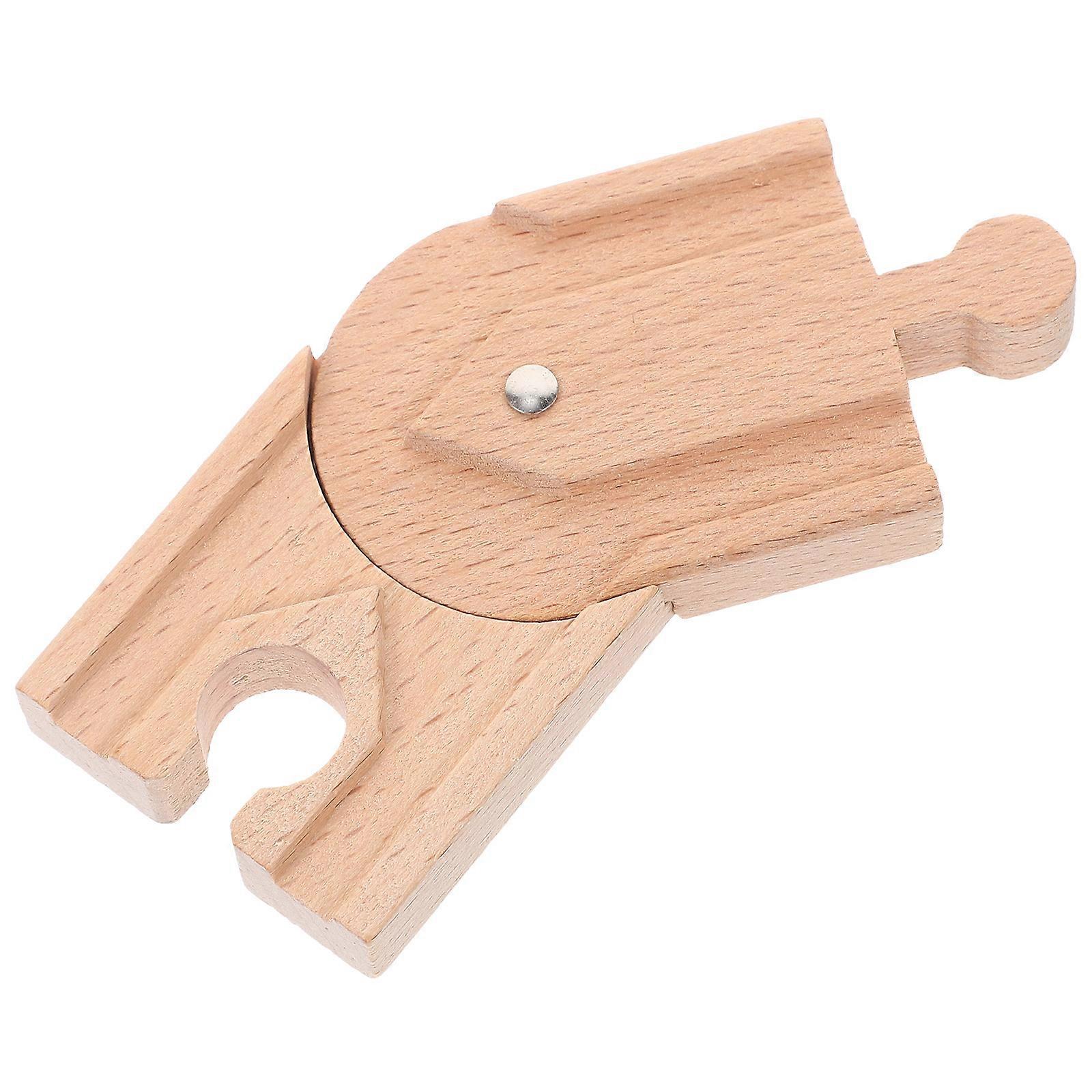 Wooden Train Track Scene Layout Accessory for Decoration 2Pcs Play Block