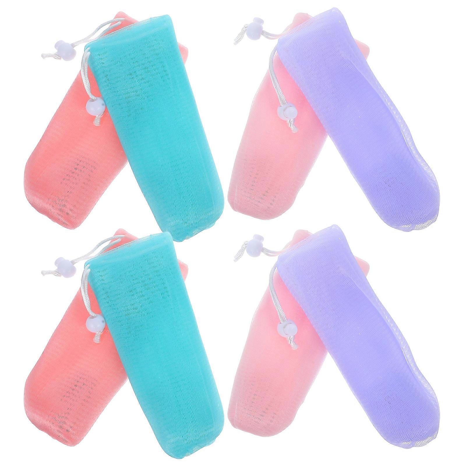 Exfoliating Soap Bag Bar Soap Pouch for Home Use 8Pcs Storage Bags