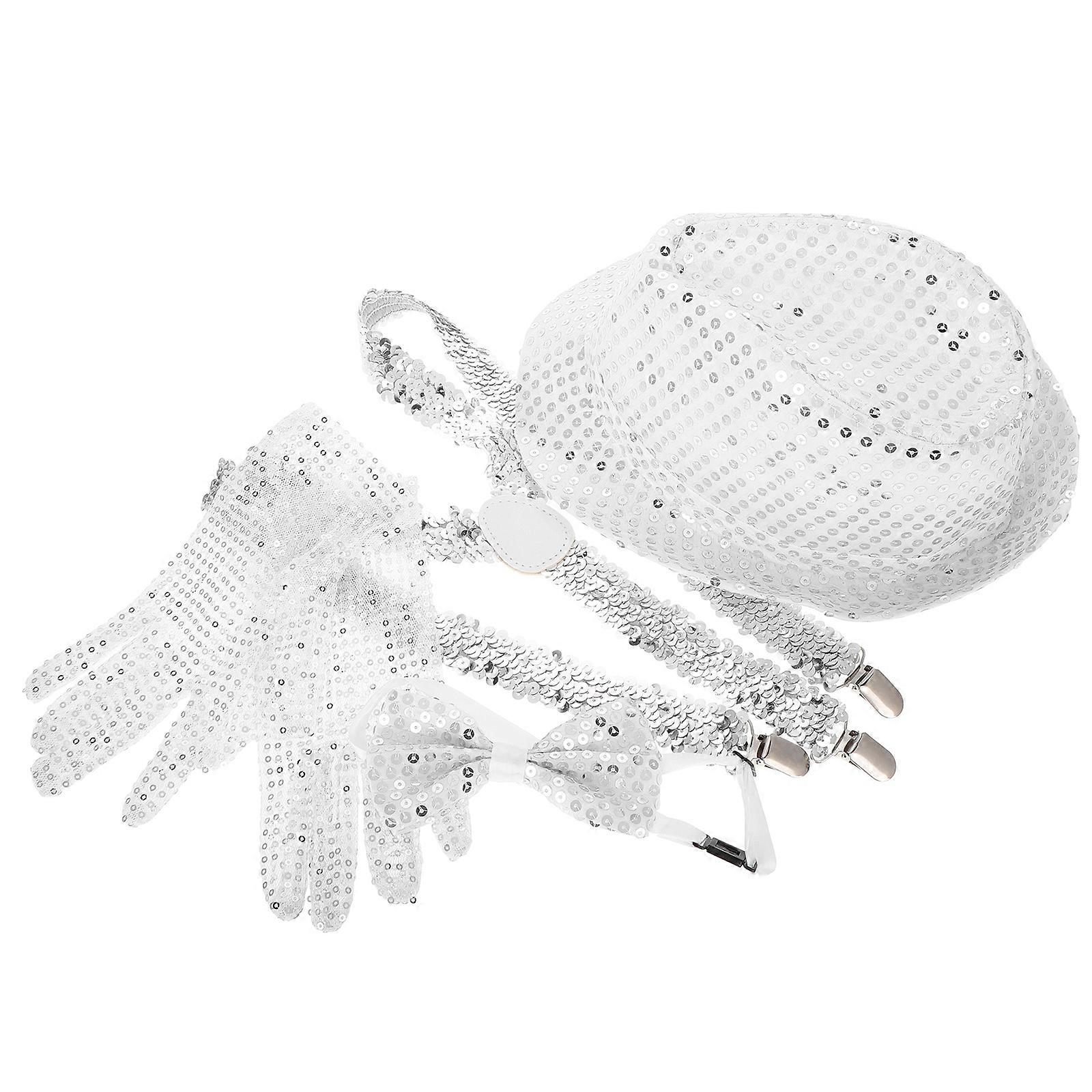 Disco Hat Sequin Fedora Hat Homecoming Court Silver Fedorable Shape 1Set