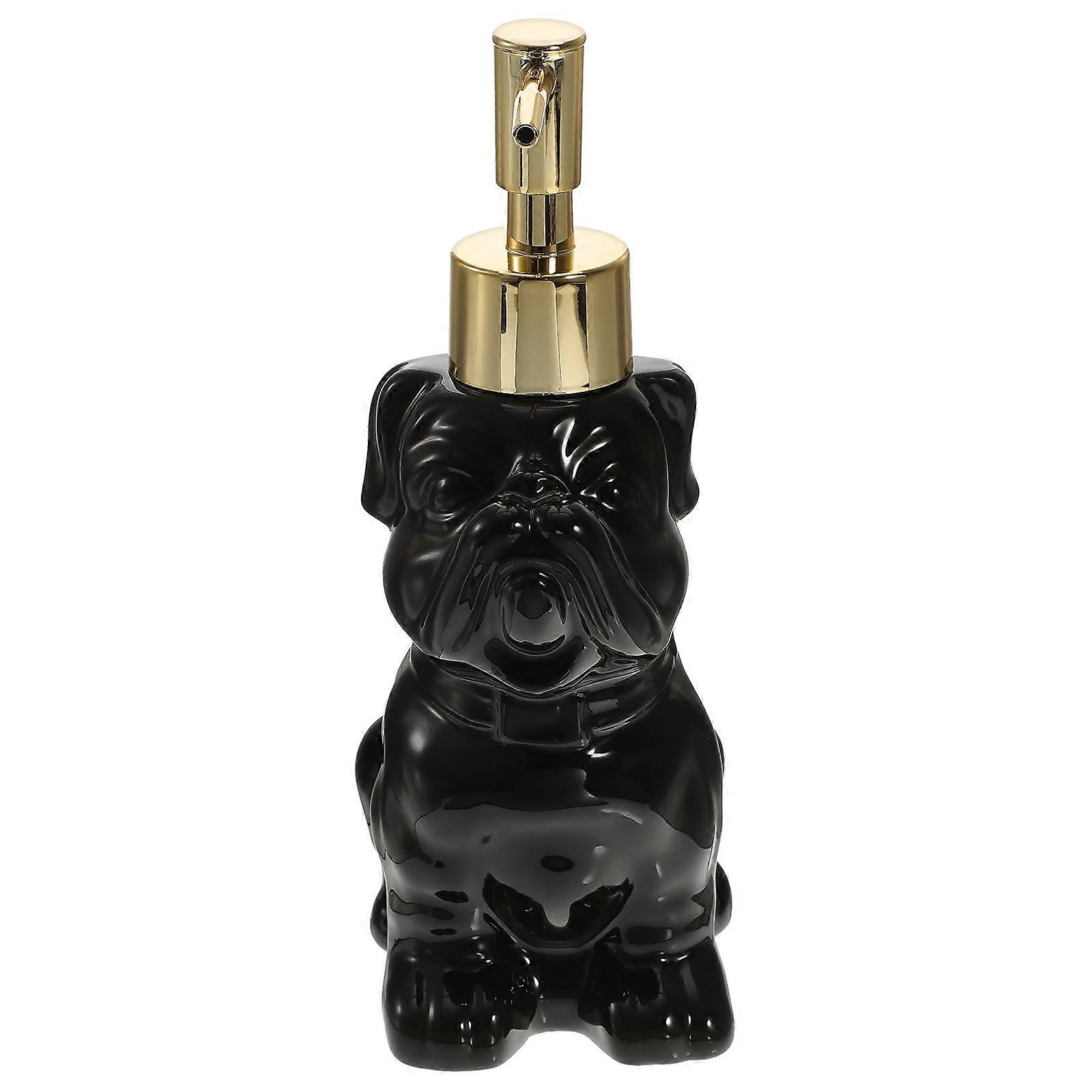 Dog Soap Dispenser Ceramic Pump Bottle for Bathroom 4Pcs