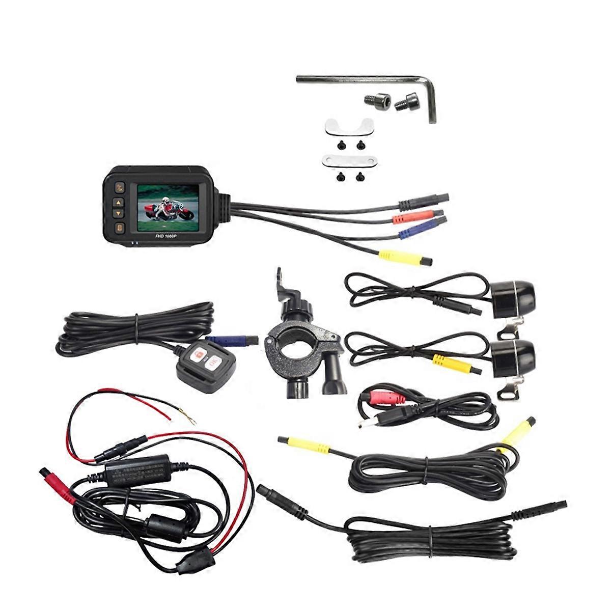 Motorcycle Driving Recorder Camera Dash Cam 2Inch IPS Screen