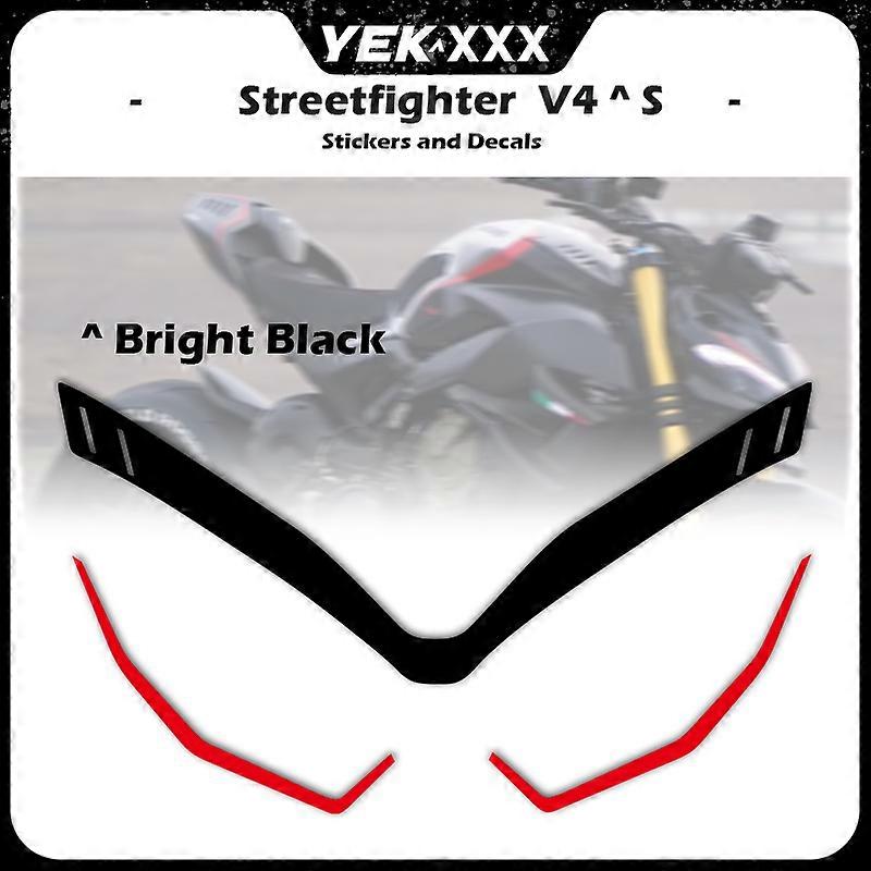 Applicable V4 V4S Motorcycle Fairing Shell Sticker Decal Lines Headshell Hood Sticker Decal For Ducati Streetfighter V4 V4S