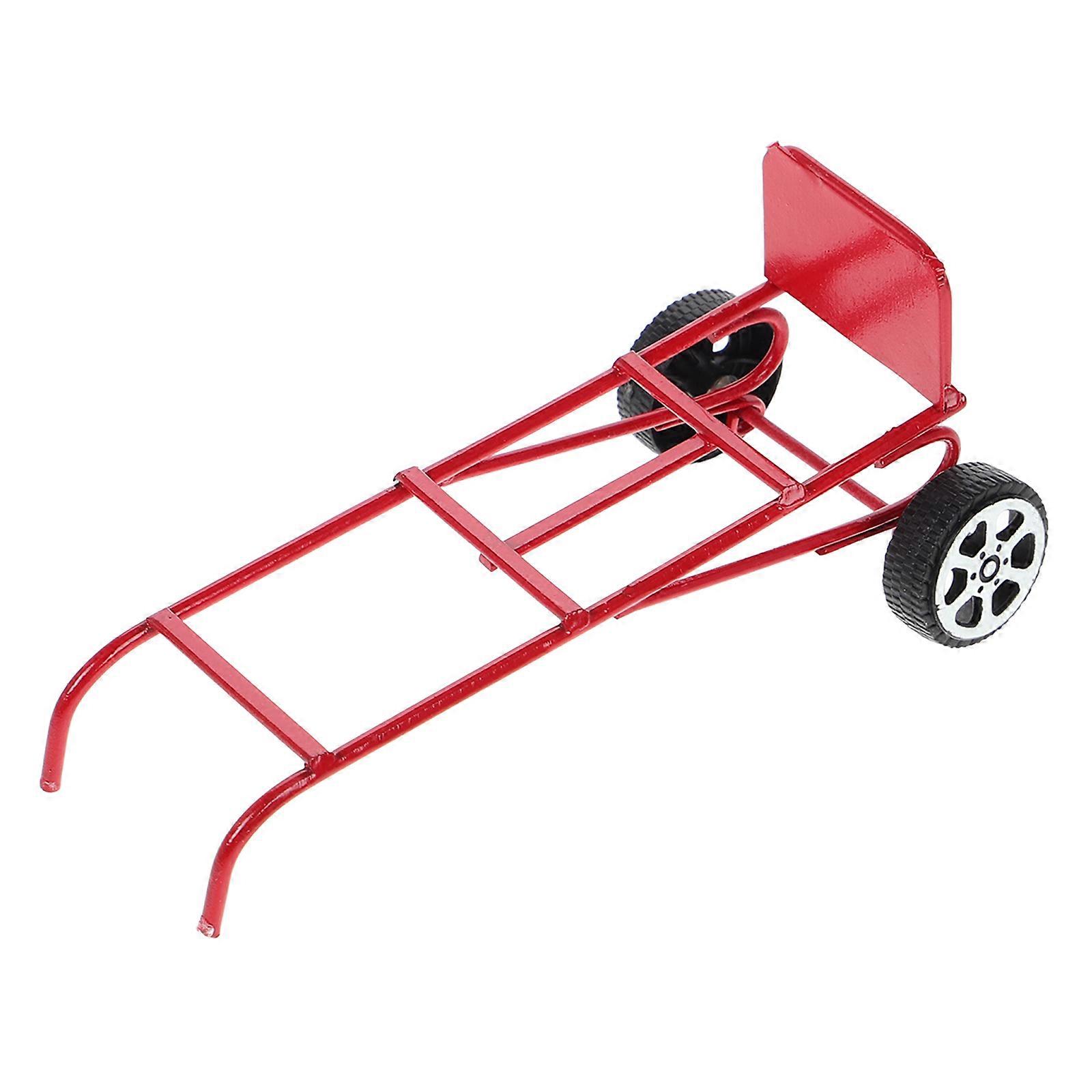 Miniature Metal Display Cart for Decoration 2Pcs Cart