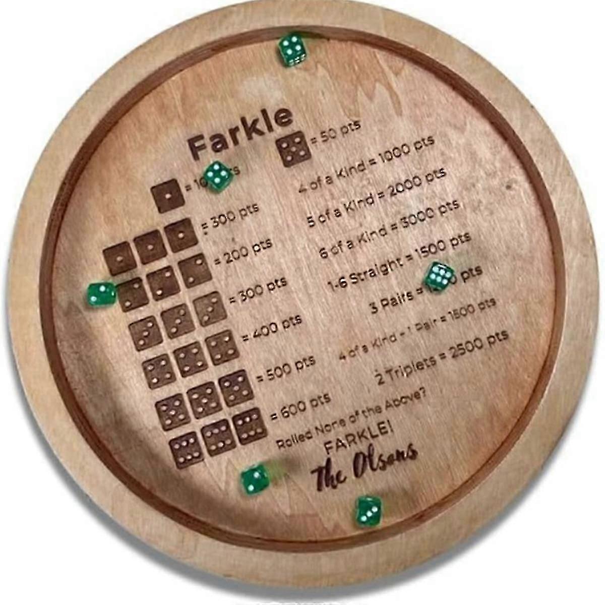 Exquisite Wooden Dice Tray compatible with Farkle Classic Dice Game, Farkle Dice Tray, Farkle Classic Dice Game, Dice Tray 18cm