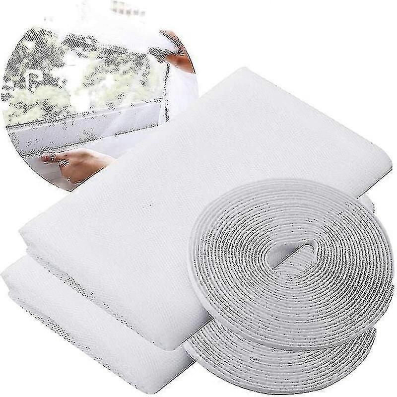 Mosquito Nets For Window, Insect Stop Standard Window Mosquito Net, Window Net, With 2 Rolls Self-adhesive Strips, 2 Packs, 150cm X 200cm