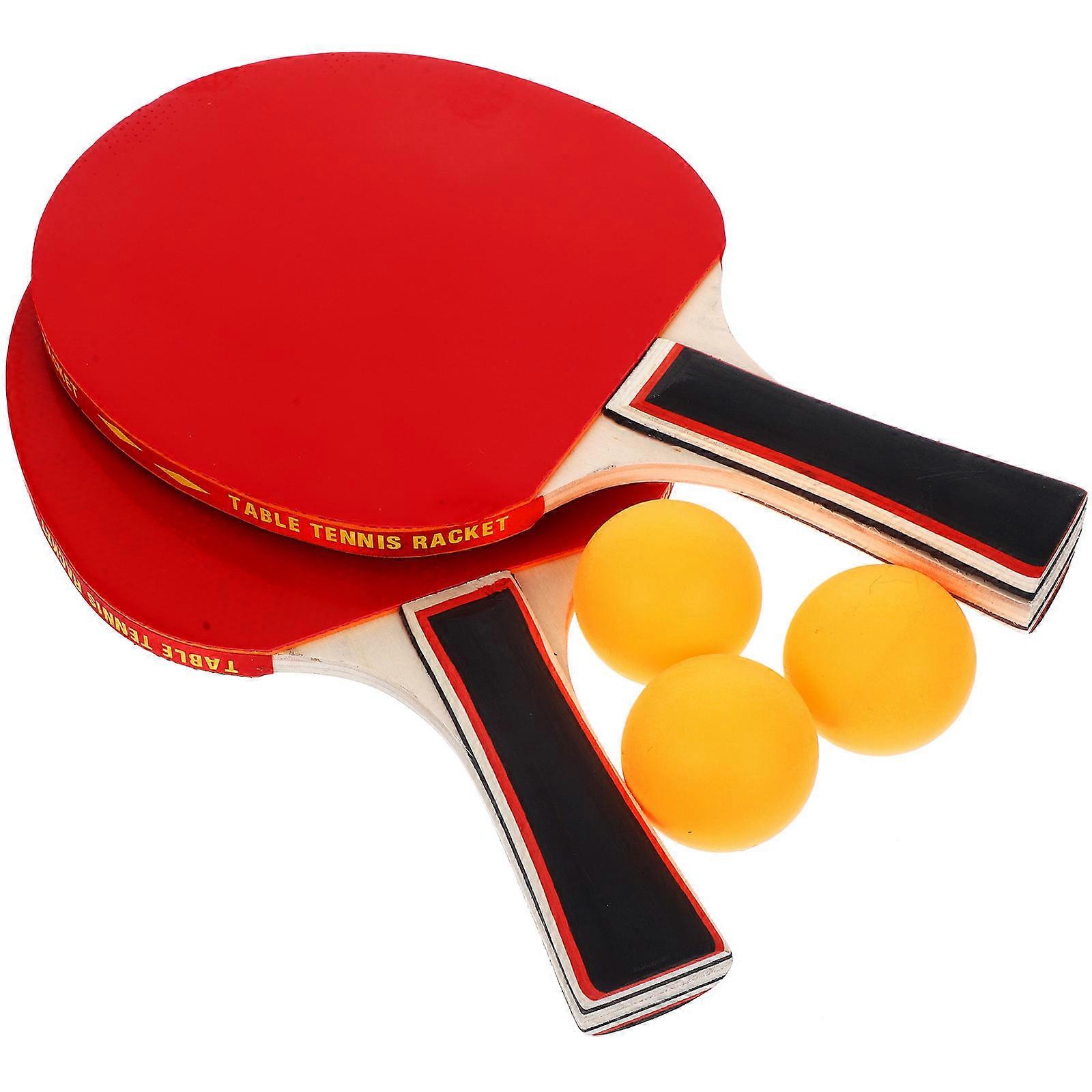 Table Tennis Paddle Set 2 Sets Including Racket And Balls For Sports Enthusiasts Reaction Training Compact Style 2Sets