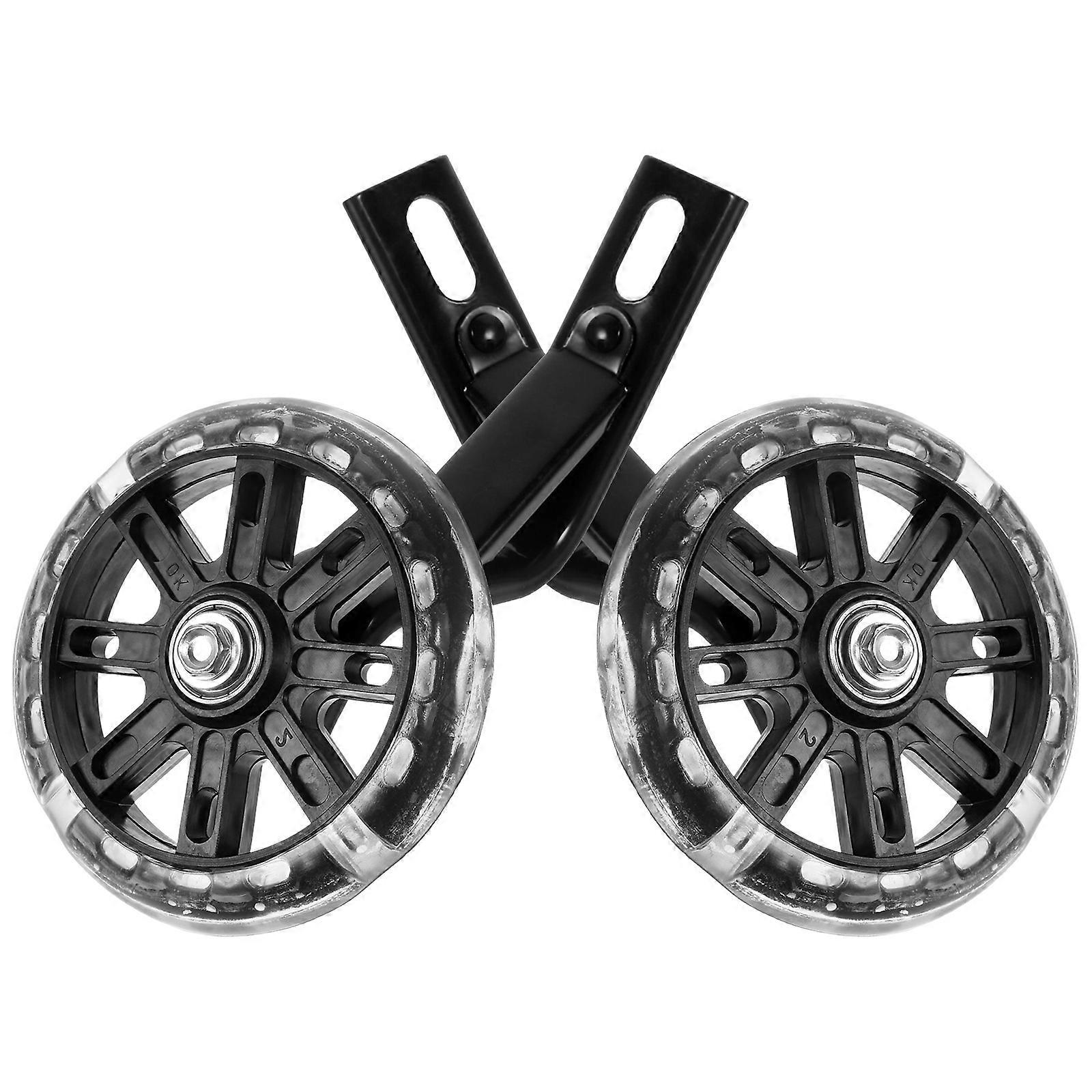 Auxiliary Wheel Flashing Auxiliary Wheel with Bracket 1Set for Safety