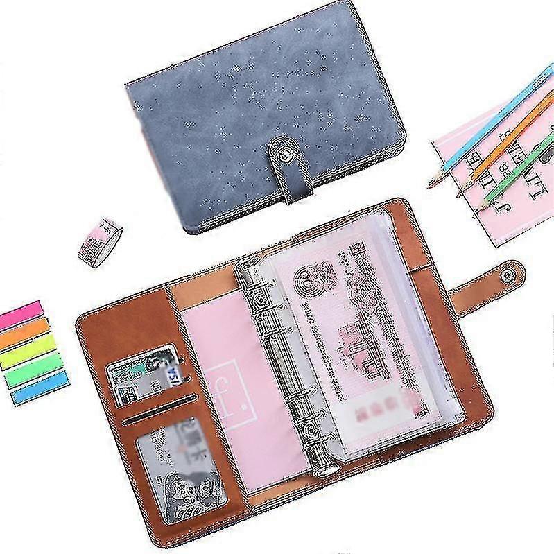 Leather Binder Budget Planner Cash Envelope Wallet System