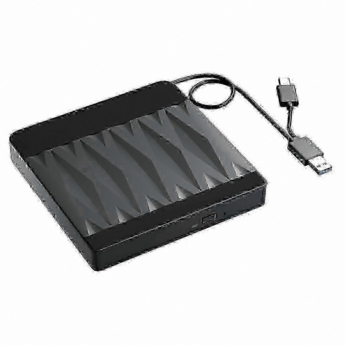 Portable External Optical Drive for CD, DVD, and Blu-ray Burning and Playback