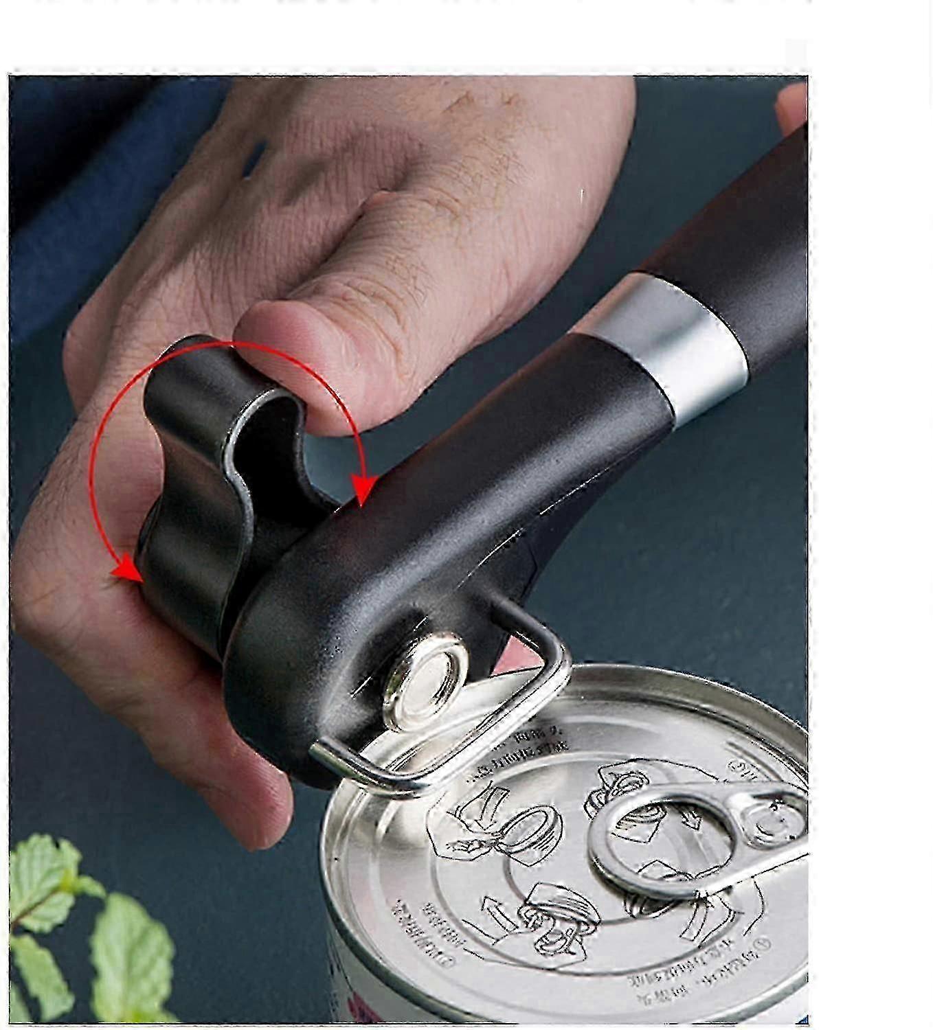 Can Opener Manual Safety Stainless Steel Open Quickly And Safely No Sharp Edges