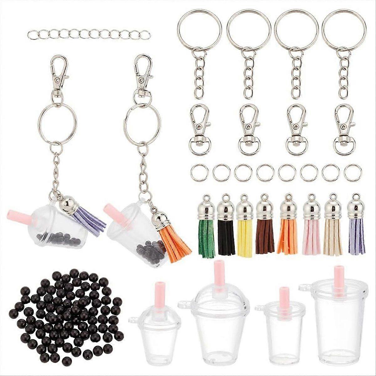 176 Pcs Mini Cup Keychain Making Kit, Including Blank Mini Cup
