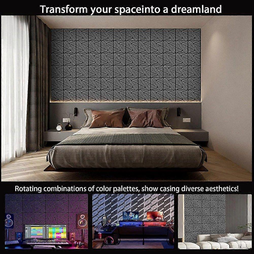 8 Pack Soundproof Wall Panels for Home Studio Office Decor Black