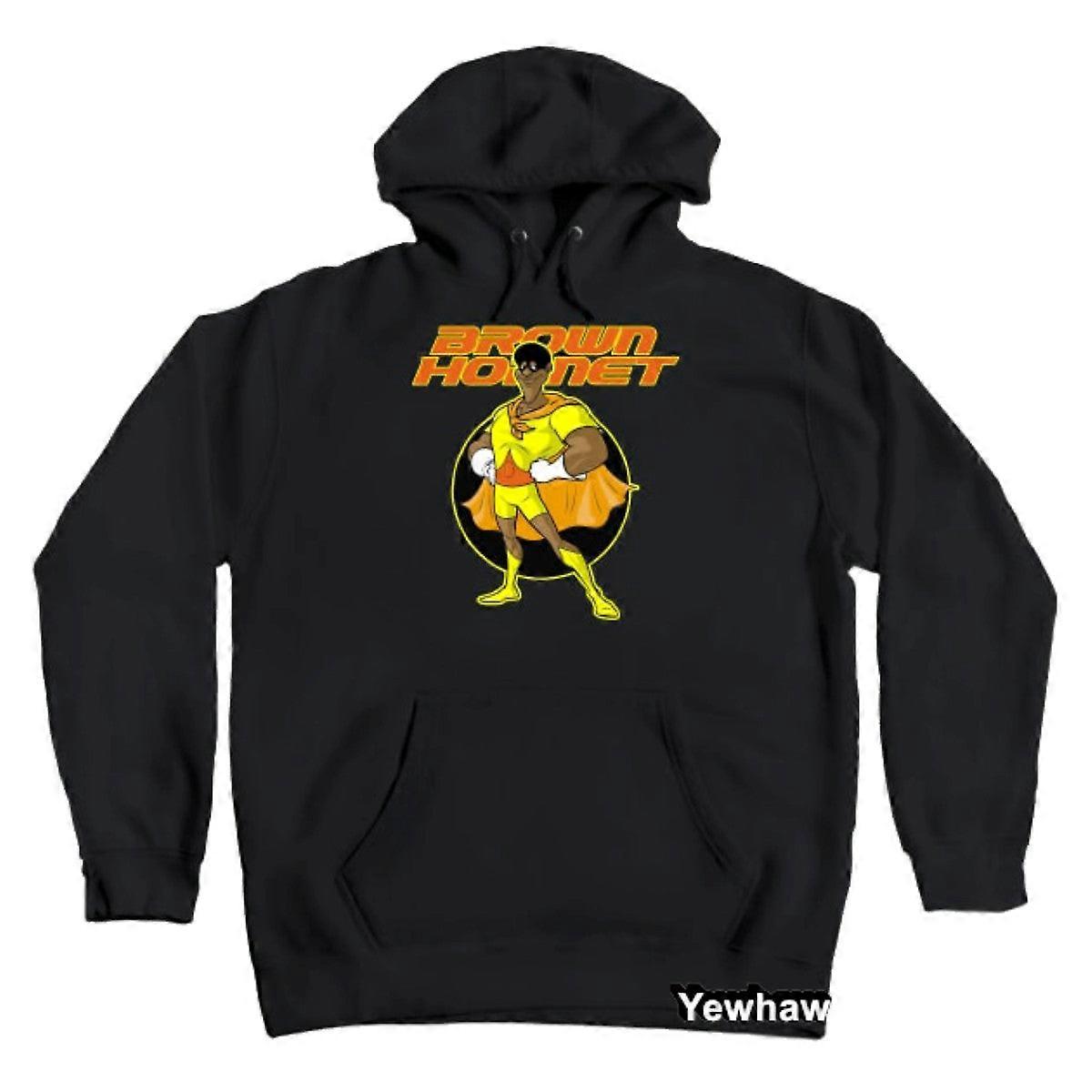 Marron Hornet Sweat à capuche jaune emblématique