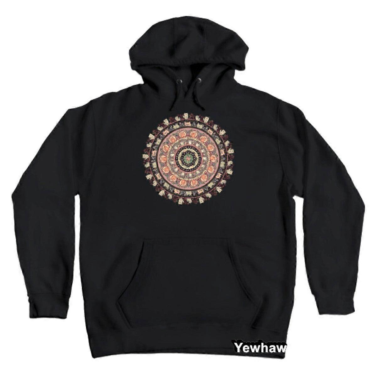 Katzen Yoga Medaillon Kapuzenpullover