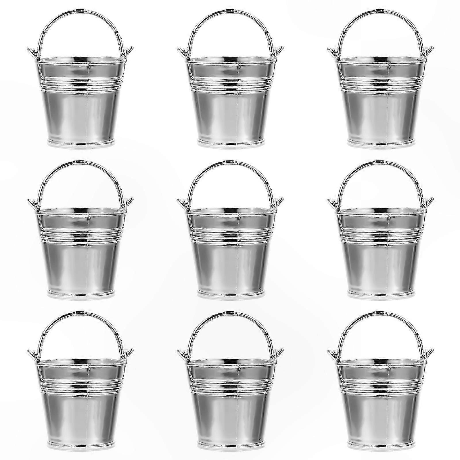 10 Pack Mini Decorative Buckets with Handles for Snacks and Small Items Storage