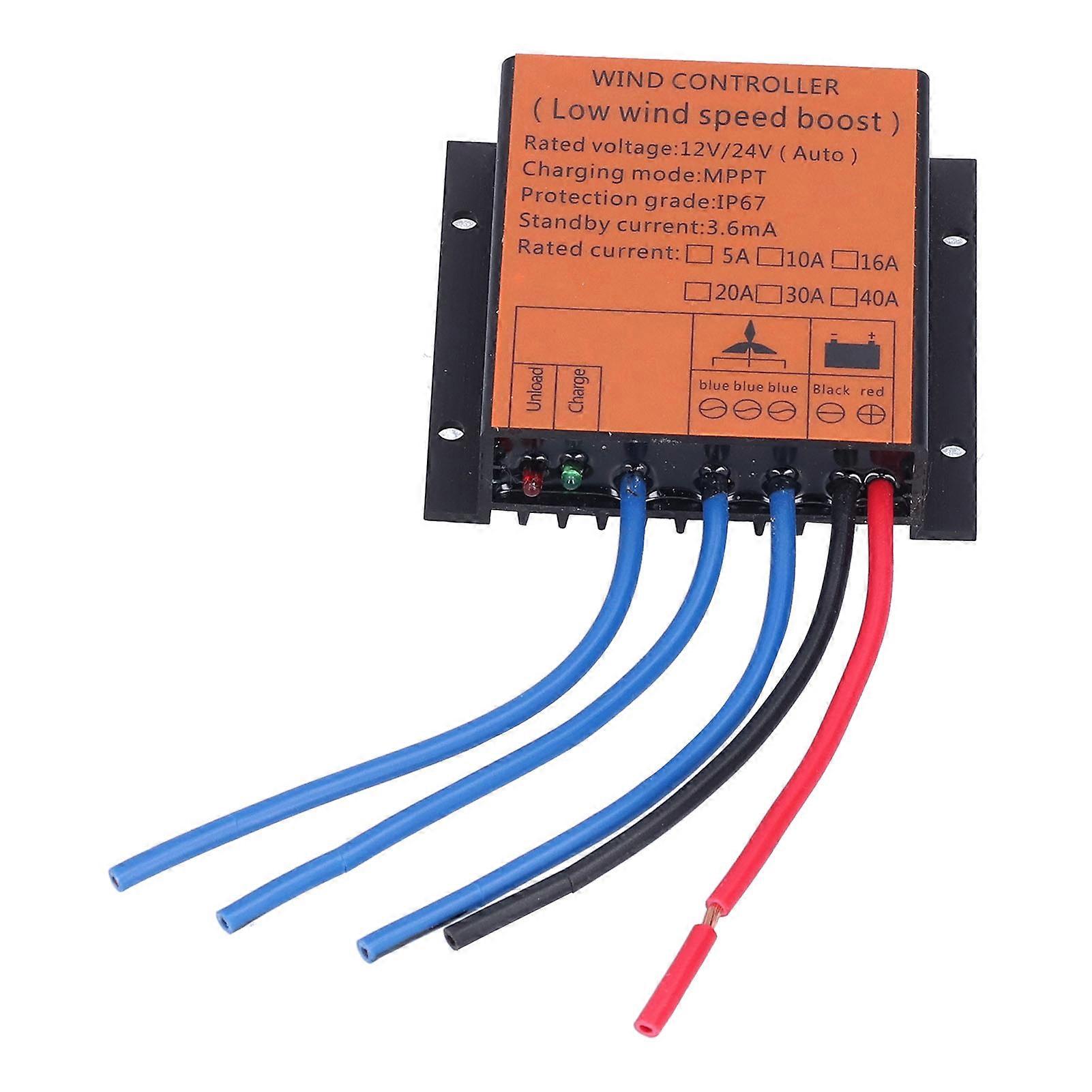 Wind Turbine Controller Low Voltage MPPT Charge Regulator with LED Light 100W‑400W 12V 24V5A 