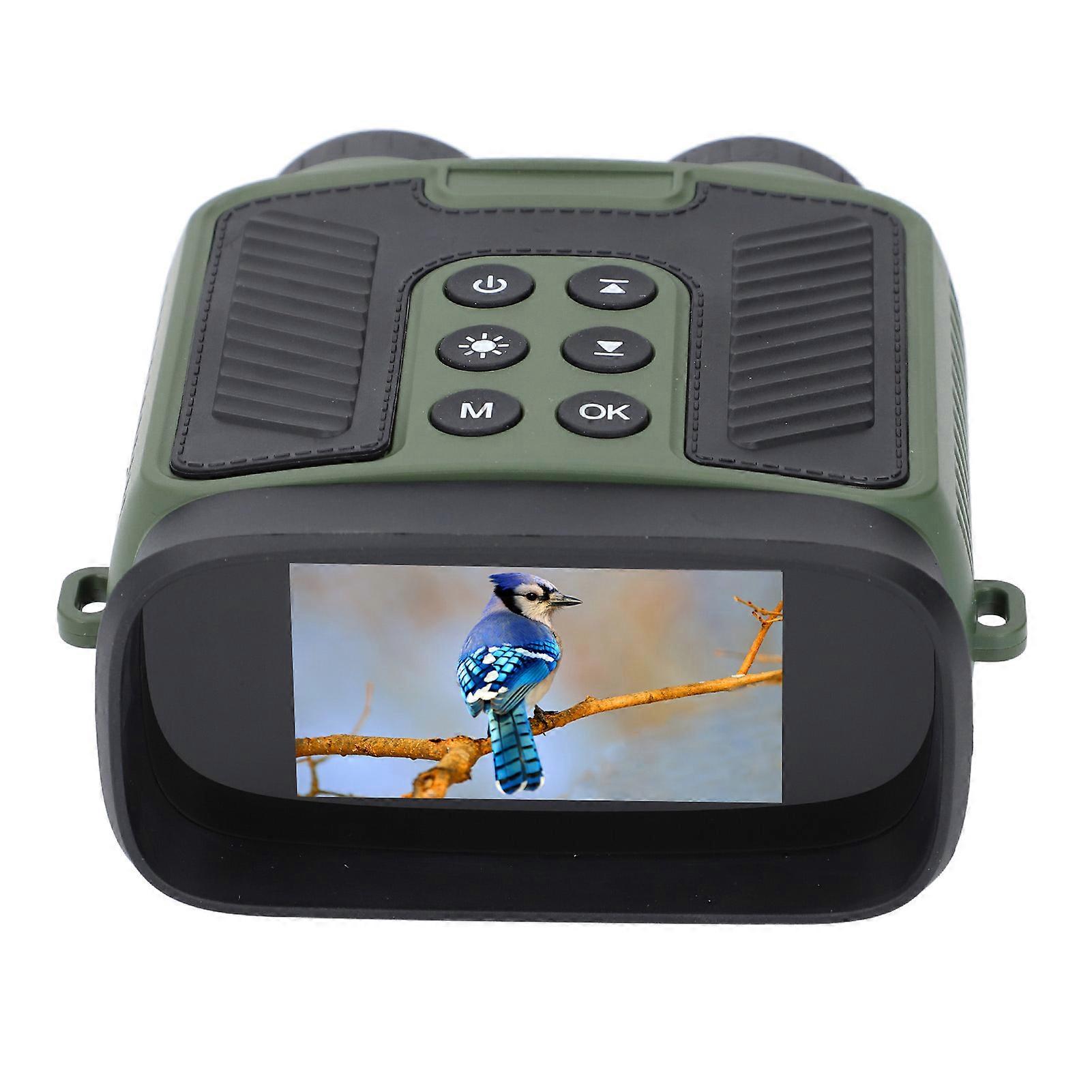 Night Vision Binoculars 2.5K 40MP 10X Optical 8X Digital Zoom 7 Gear Infrared Adjustable Binoculars for Bird Watching Green 