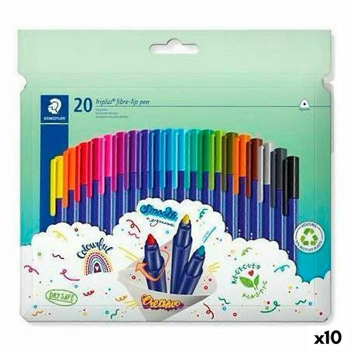 Set of Felt Tip Pens Staedtler TRIPLUS COLOR Multicolour 20 Pieces (10 Units)