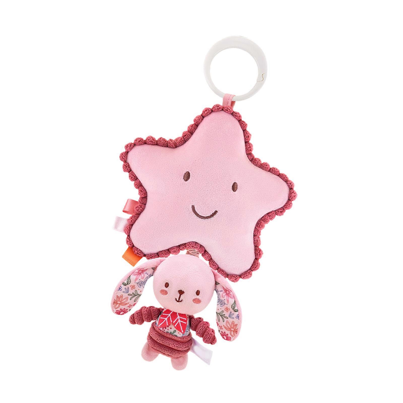 Plush Animal Infant Rattle Crib Mobile Toy With Sound Newborns Grasp Motor Skill Development Sensory Auditory Teether Toy Multicolor