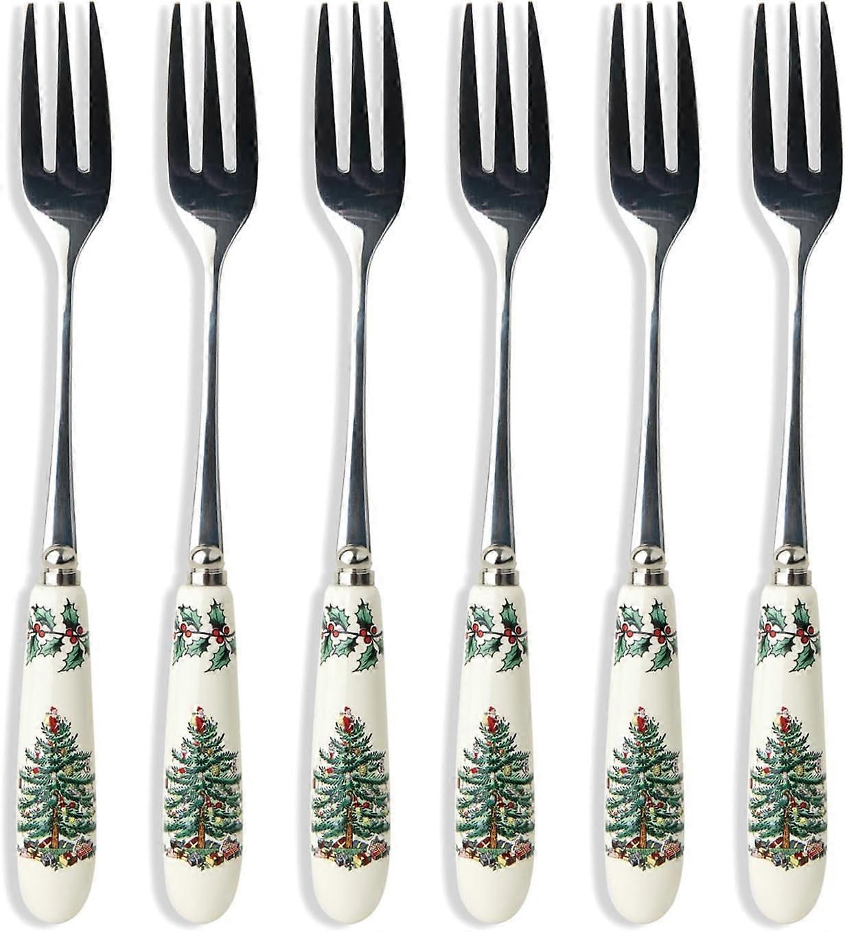 Christmas Tree Pastry Fork (Set of 6)