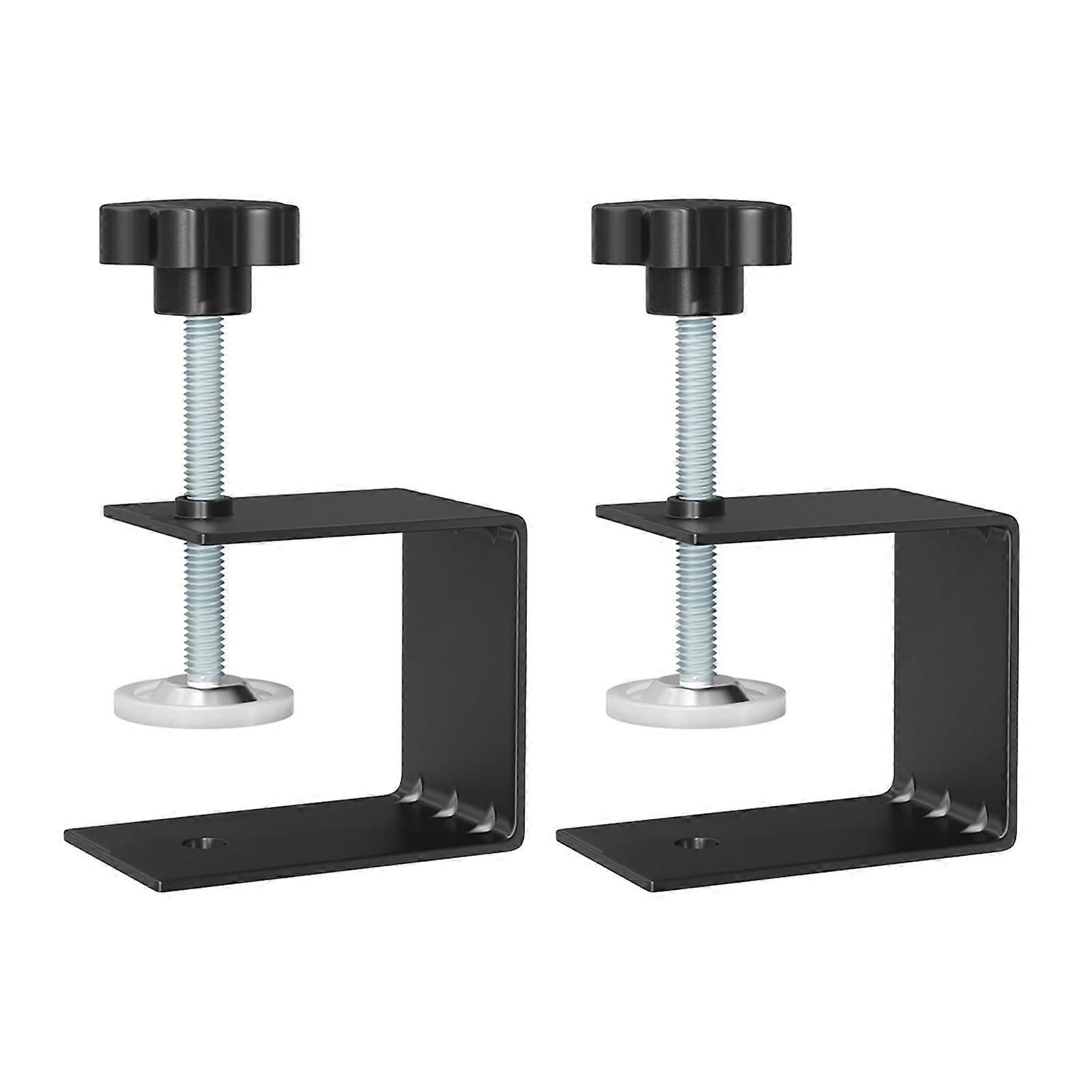 CClamp Heavy Duty Stainless Steel Base Stand Drawer Front Clamp Desk Mounting Cabinet Hardware Jig 2Pcs