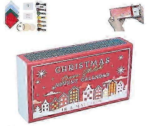Calendar de Advent cu punct de cruce de Crăciun, Kit de broderie cu calendar de Crăciun 2024 Nou