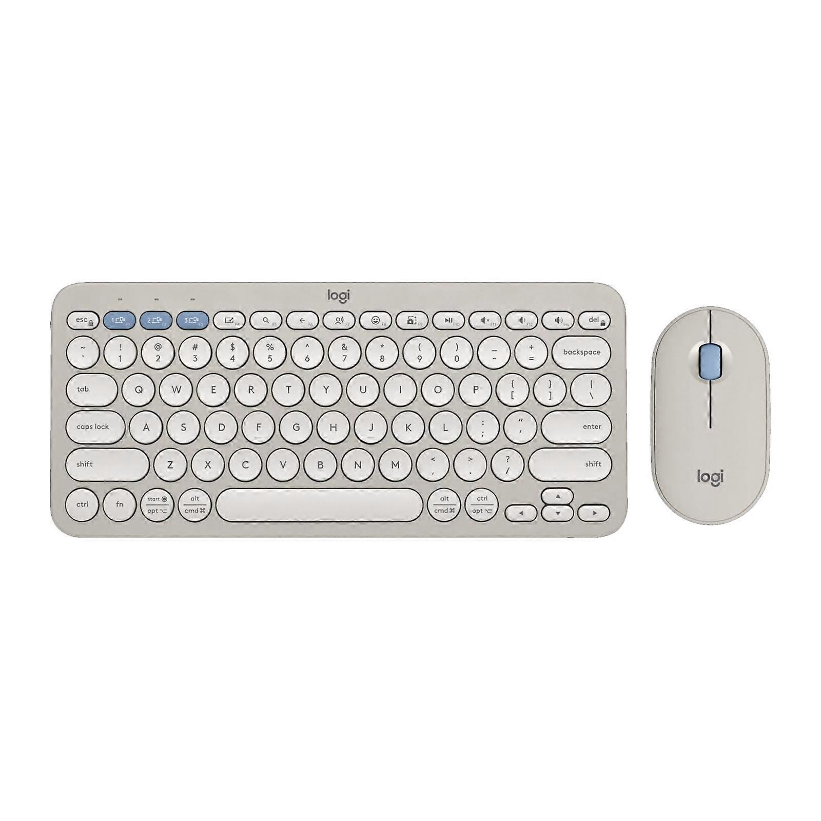 罗技 PEBBLE 2 COMBO Thin and Light Wireless Slim Bluetooth Keyboard and Mouse Set